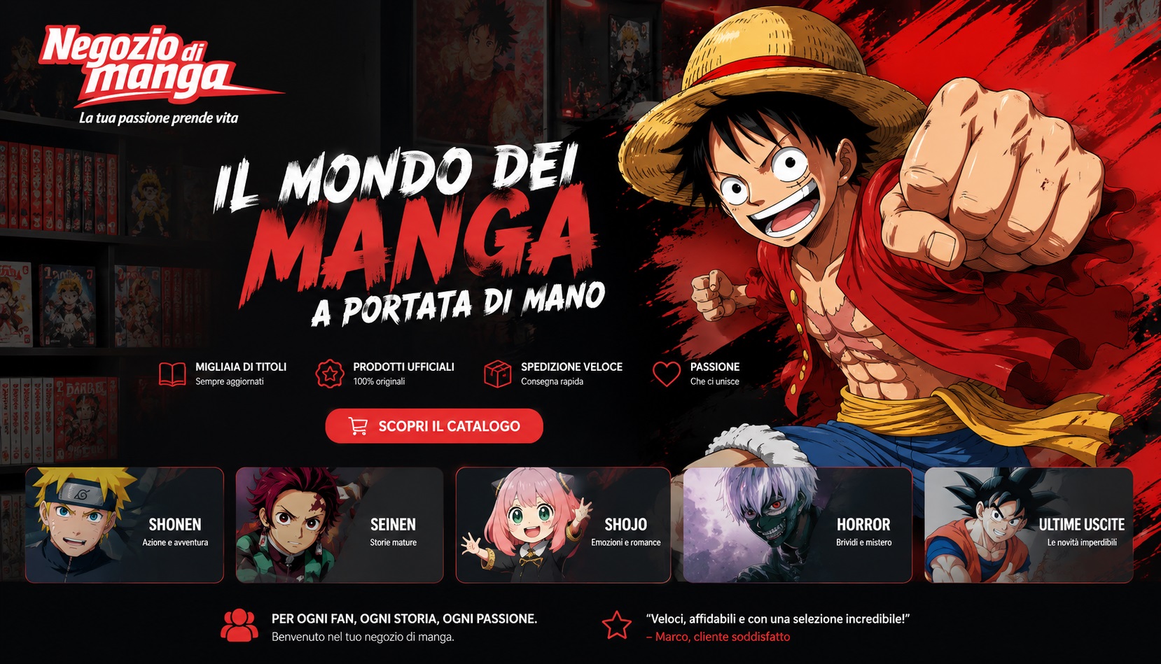 Il mondo dei manga a portata di mano